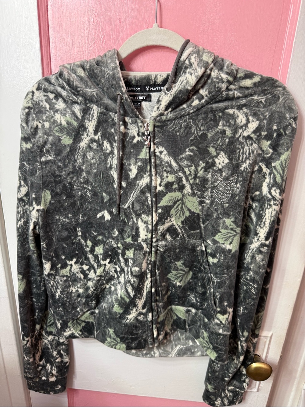 Playboy Hunter Green/Foresty Zip Up Sweater